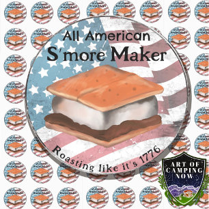 Pegatina Redonda All American S'more Maker