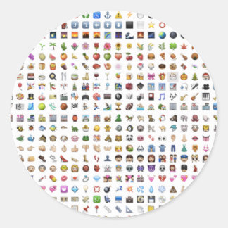 Pegatina Redonda All iPhone/iOS emojis