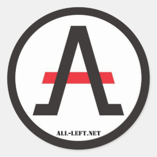 Pegatina Redonda Alliance del libertario a la izquierda de