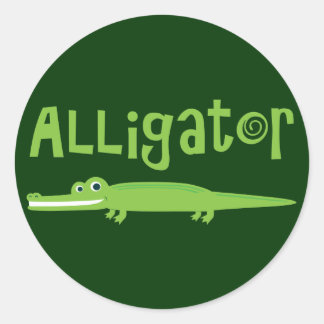 Pegatina Redonda Alligador