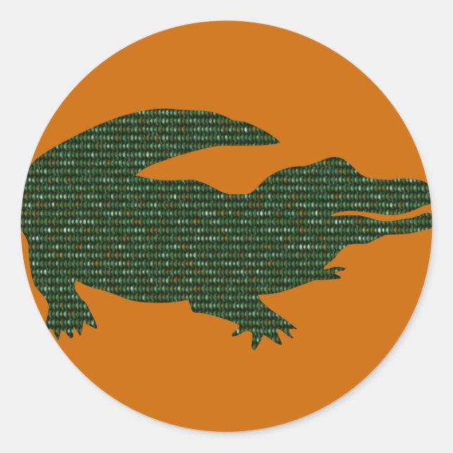 Pegatina Redonda Alligador (Anverso)
