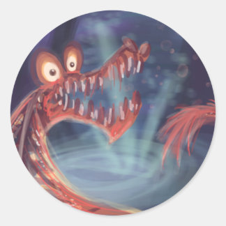 Pegatina Redonda Alligador mágico