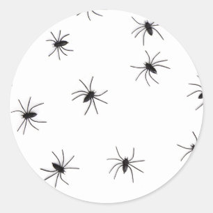 Pegatina Redonda Allover Spiders Halloween