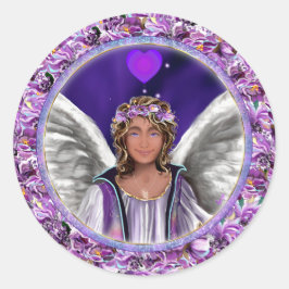 Pegatina Redonda Alma púrpura