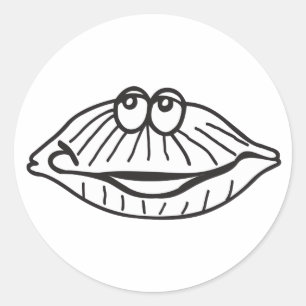 Pegatina Redonda almeja