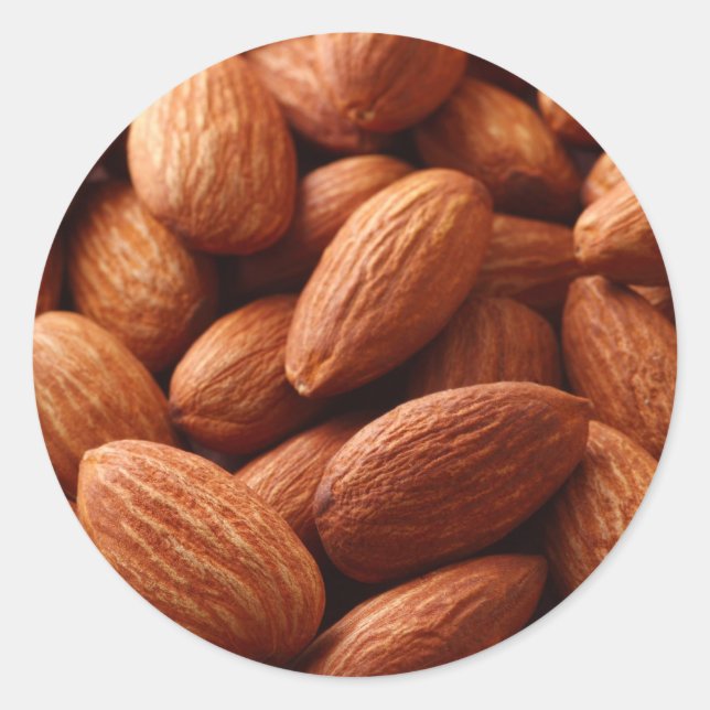 Pegatina Redonda Almendra (Anverso)