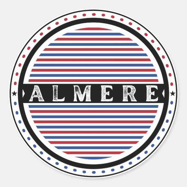 Pegatina Redonda Almere City Pride Emblem – Dutch Identity (Anverso)