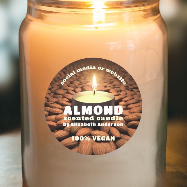 Pegatina Redonda Almond Candle (Subido por el creador)