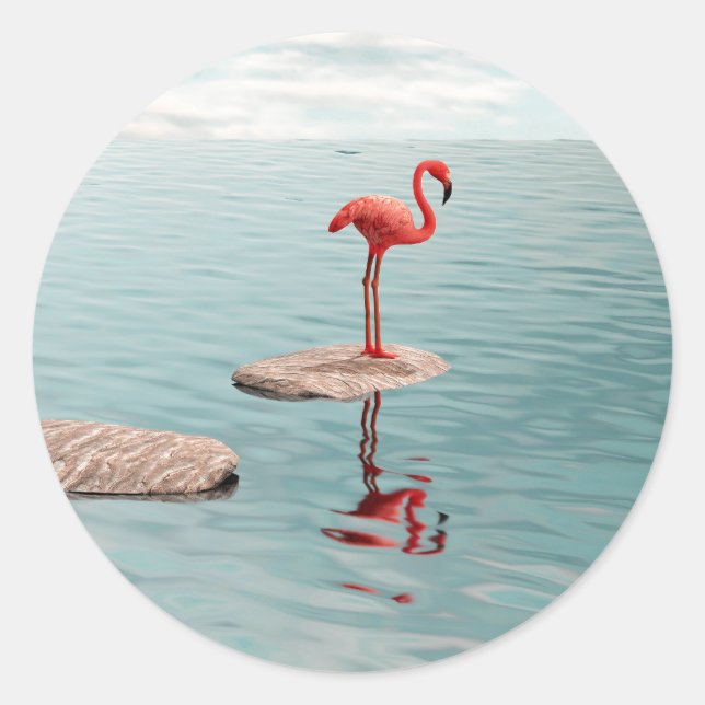 Pegatina Redonda Alone – Quiet Balance (Anverso)