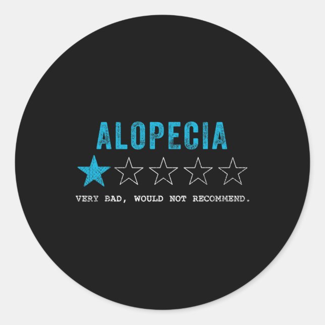 Pegatina Redonda Alopecia Awareness Month Costume Ribbon Gift Famil (Anverso)