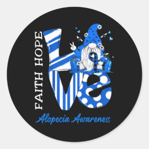 Pegatina Redonda Alopecia por amor en Bee Gnome