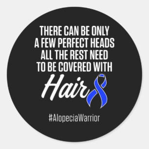Pegatina Redonda Alopecia Sensibilización Pérdida de pelo Guerrero 