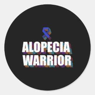 Pegatina Redonda Alopecia Sensibilización Pérdida de pelo Guerrero