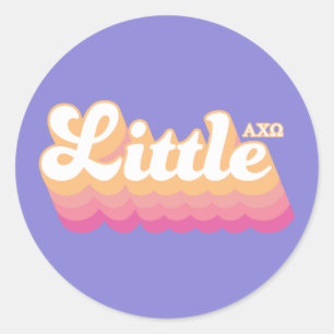 Pegatina Redonda Alpha Chi Omega   Poco