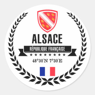 Pegatina Redonda Alsace