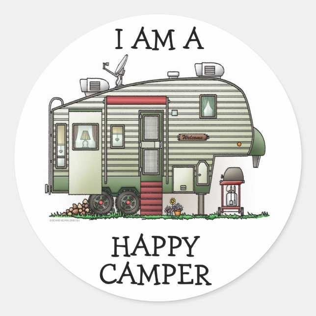 Pegatina Redonda Alta tecnología 5ª rueda (Anverso)