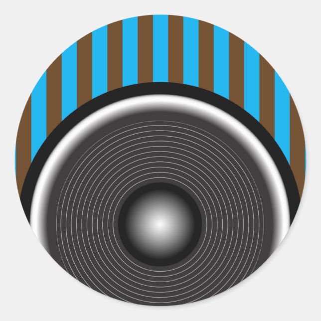 Pegatina Redonda Altavoz (Anverso)