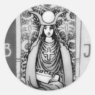 Pegatina Redonda Alto sacerdocio Tarot