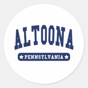 Pegatina Redonda Altoona Pennsylvania College Style t camisetas
