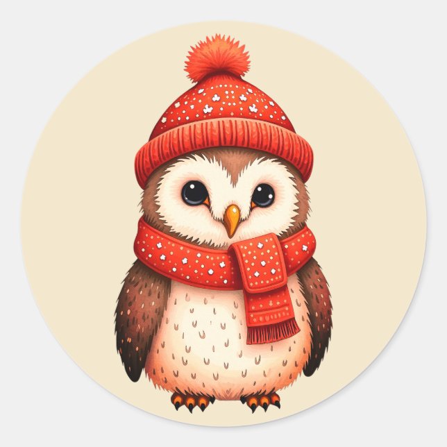 Pegatina Redonda Alucinantes stickers de Navidad (Anverso)