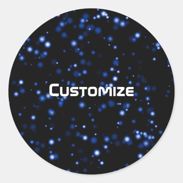 Pegatina Redonda Alza de espacio - Plantilla (Anverso)