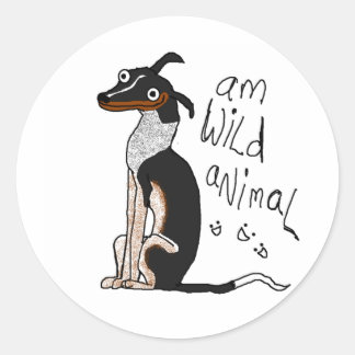Pegatina Redonda Am Wild Animal