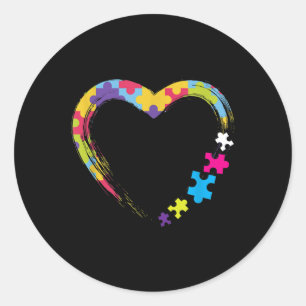 Pegatina Redonda Amabilidad Cinta Cinta Conciencia del autismo card