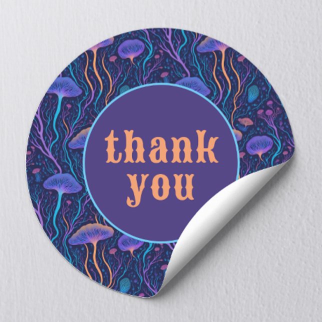 Pegatina Redonda Amabilidad Colorful Ocean Jellyfish (Subido por el creador)