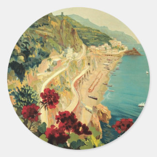 Pegatina Redonda Amalfi