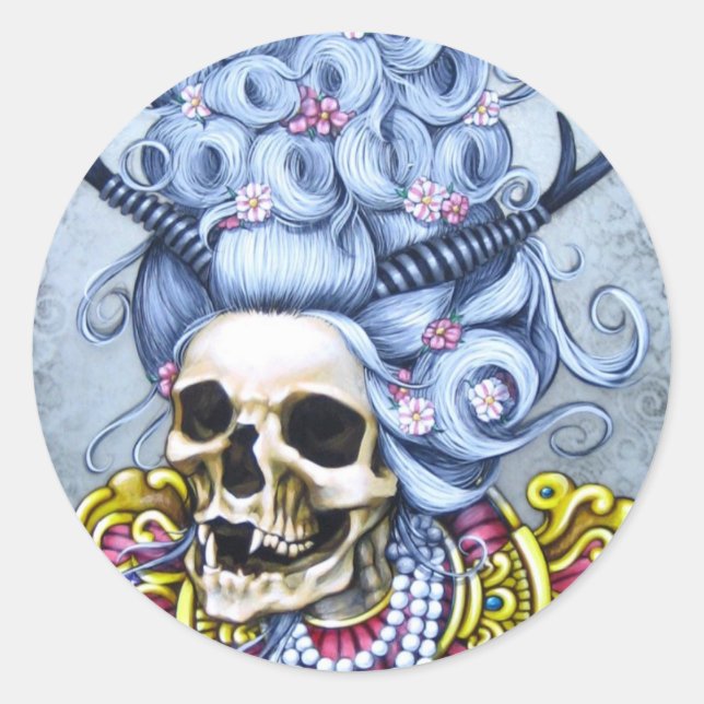 Pegatina Redonda Amanda Lynn (Anverso)