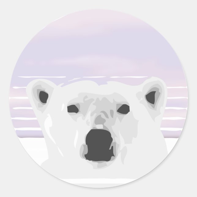 Pegatina Redonda Amanecer de las noches blancas (Anverso)