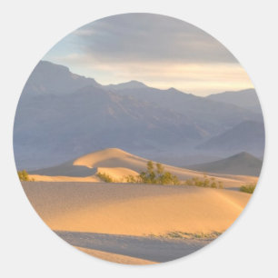 Pegatina Redonda Amanecer del desierto