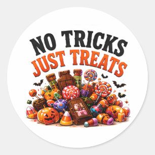 Pegatina Redonda 🍬 Amante de dulces de Halloween Frase divertida �