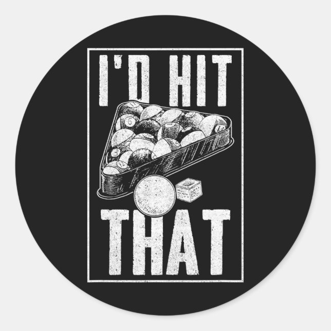 Pegatina Redonda Amante de la piscina divertida para mujeres y homb (Anverso)