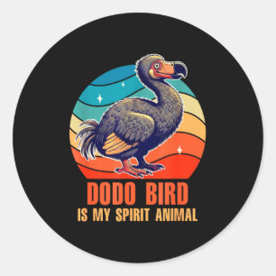 Pegatina Redonda Amante de las aves Dodo Ornitólogo El ave Dodo es 