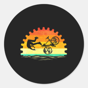 Pegatina Redonda Amante del ciclismo Ciclo divertido para bicicleta