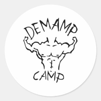 Pegatina Redonda Amante del entrenamiento en Demamp Camp
