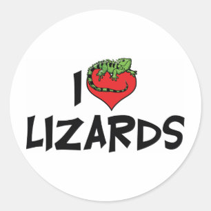 Pegatina Redonda Amantes de lagartos corazón - Amante de reptiles