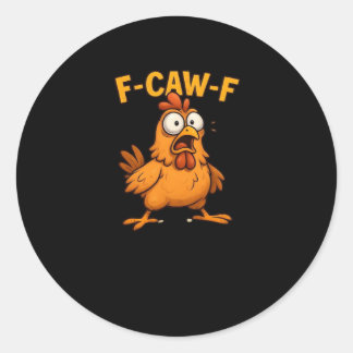 Pegatina Redonda Amantes de las aves F Caw F Diseño único y genial