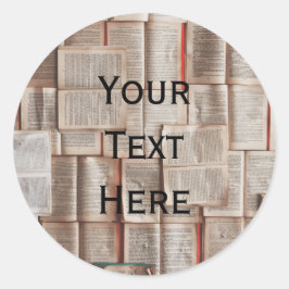 Pegatina Redonda Amantes de los libros