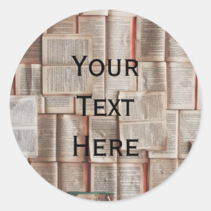 Pegatina Redonda Amantes de los libros