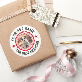 Pegatina Redonda Amantes de mascotas editables personalizadas