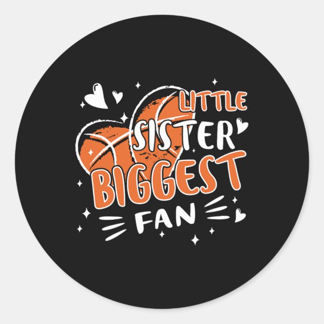 Pegatina Redonda Amantes del baloncesto de los fans más grandes de  (Anverso)