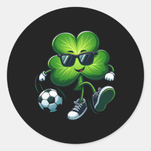 Pegatina Redonda Amantes del fútbol antes del Día de los Patrocinad