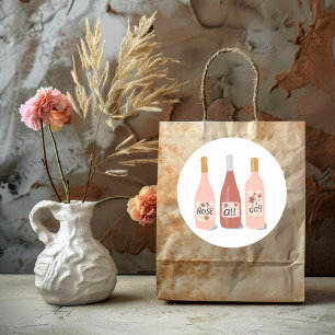 Pegatina Redonda Amantes del Rosa durante todo el día