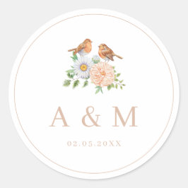 Pegatina Redonda Amantes simples