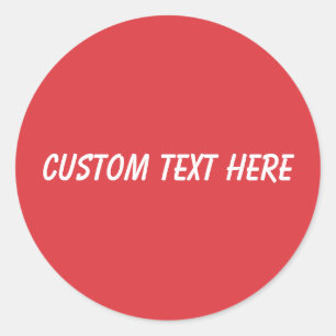 Pegatina Redonda Amapola simple roja sólida