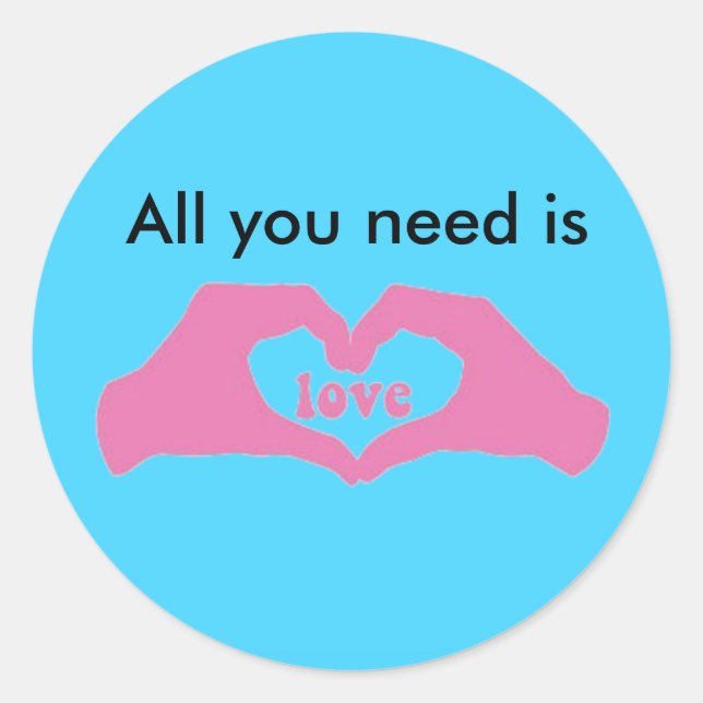 Pegatina Redonda Amar (Anverso)