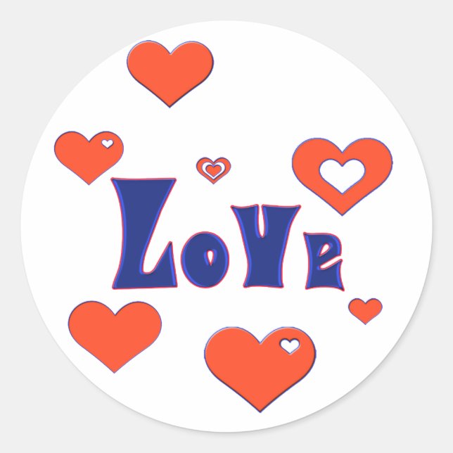 Pegatina Redonda Amar (Anverso)