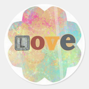 Pegatina Redonda Amar